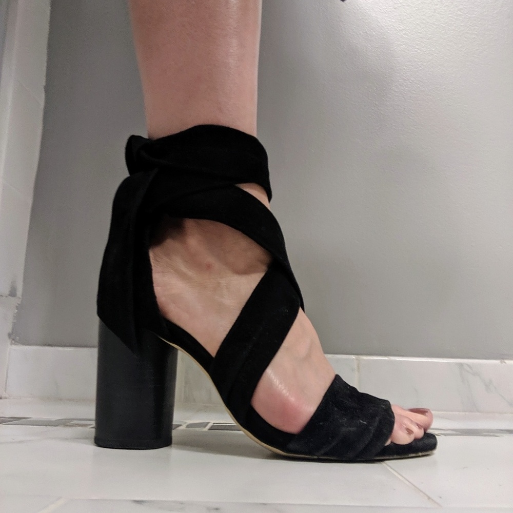 Raye Wrap Around Suede Mia Heel Black - 39